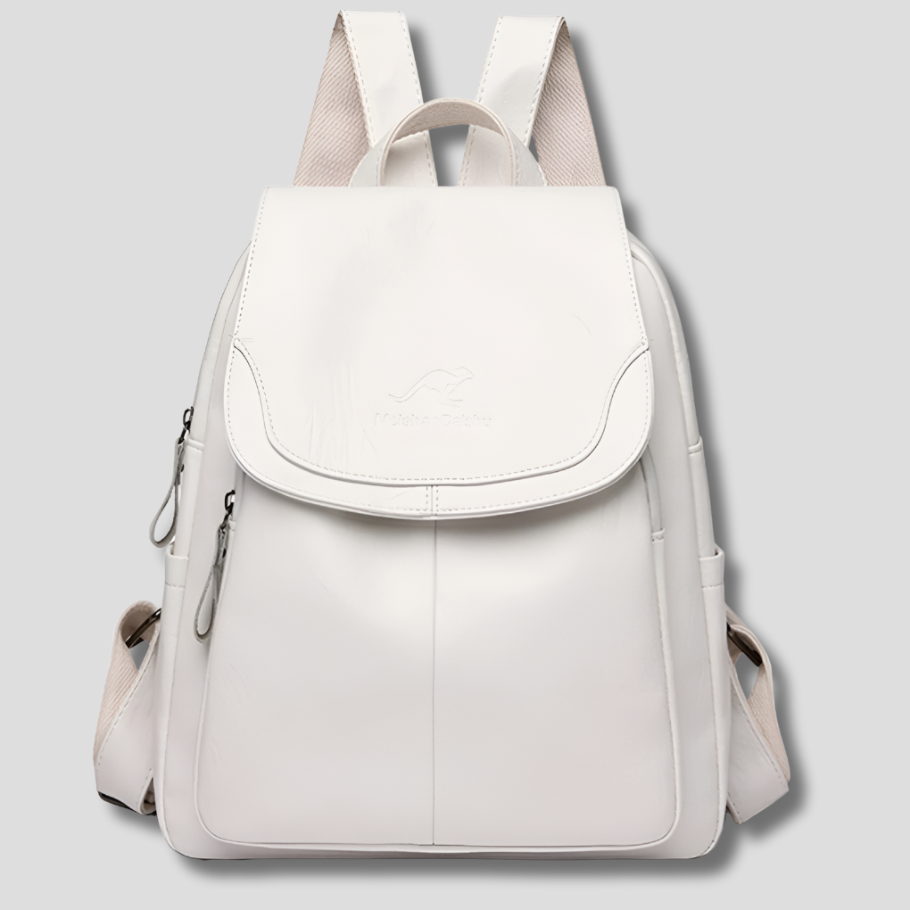 Niki | Women's Anti-Theft Leather Backpack with Embossed Detail