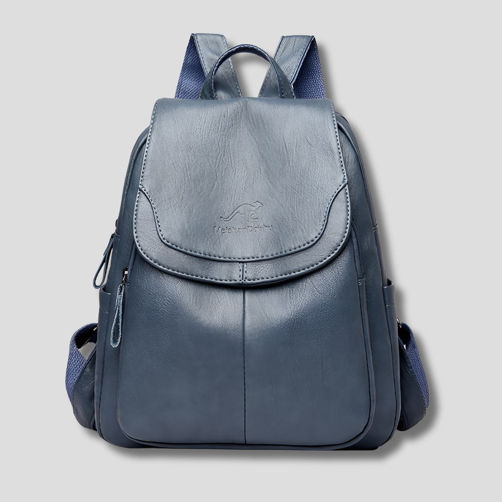 Niki | Women's Anti-Theft Leather Backpack with Embossed Detail