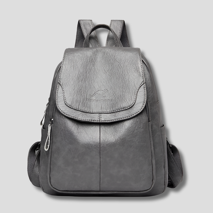 Niki | Women's Anti-Theft Leather Backpack with Embossed Detail