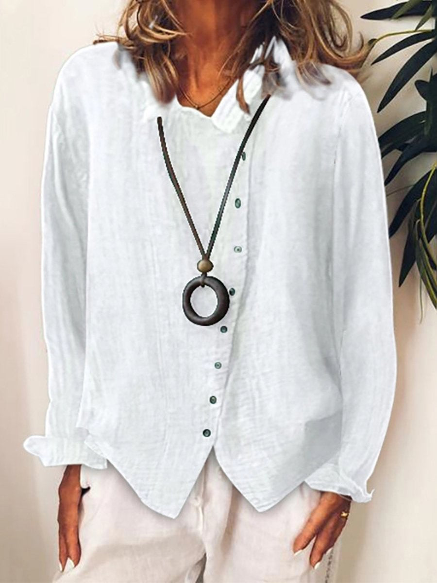 Niki | Lightweight Button-Down Linen Shirt