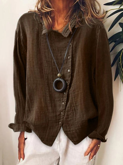 Niki | Lightweight Button-Down Linen Shirt