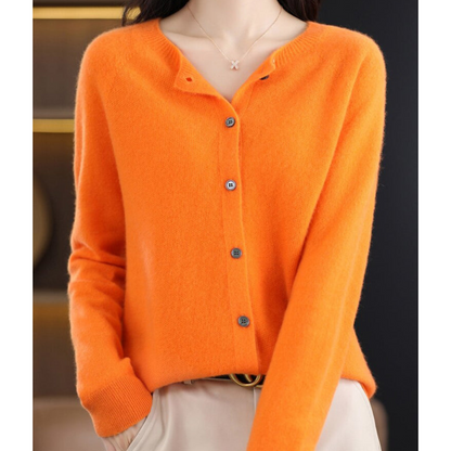 Niki | Women's button-front cardigan in merino cashmere blend