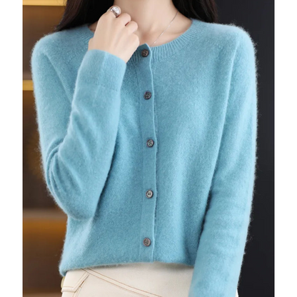 Niki | Women's button-front cardigan in merino cashmere blend