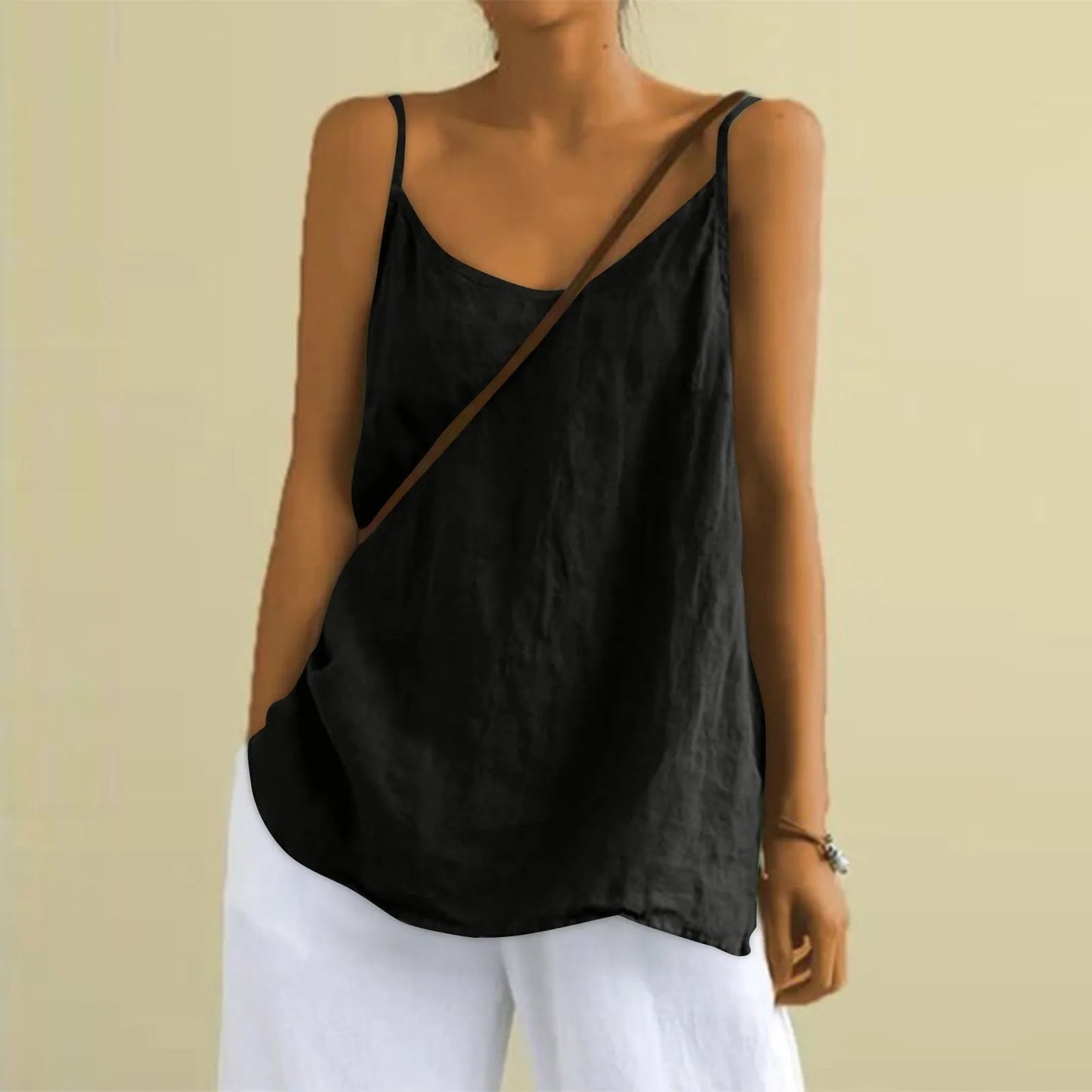 Niki | Women's Sleeveless V-Neck Knit Tank Top