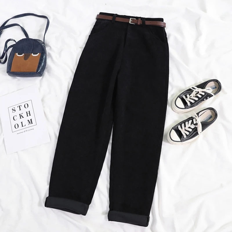 Niki | Women's High-Waisted Corduroy Pants