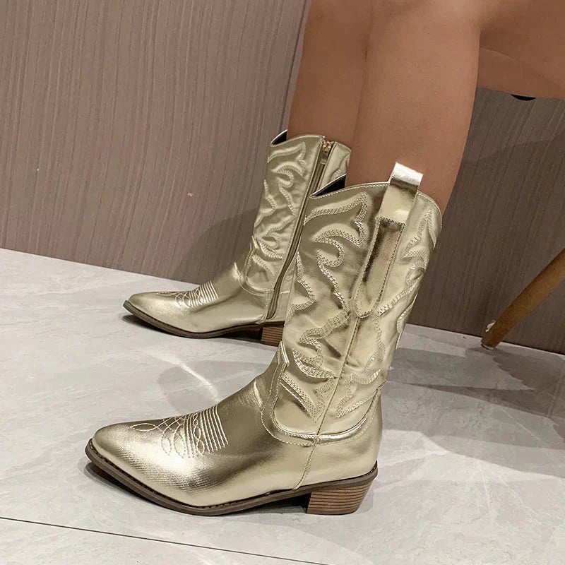 Women's Shiny Western Boots