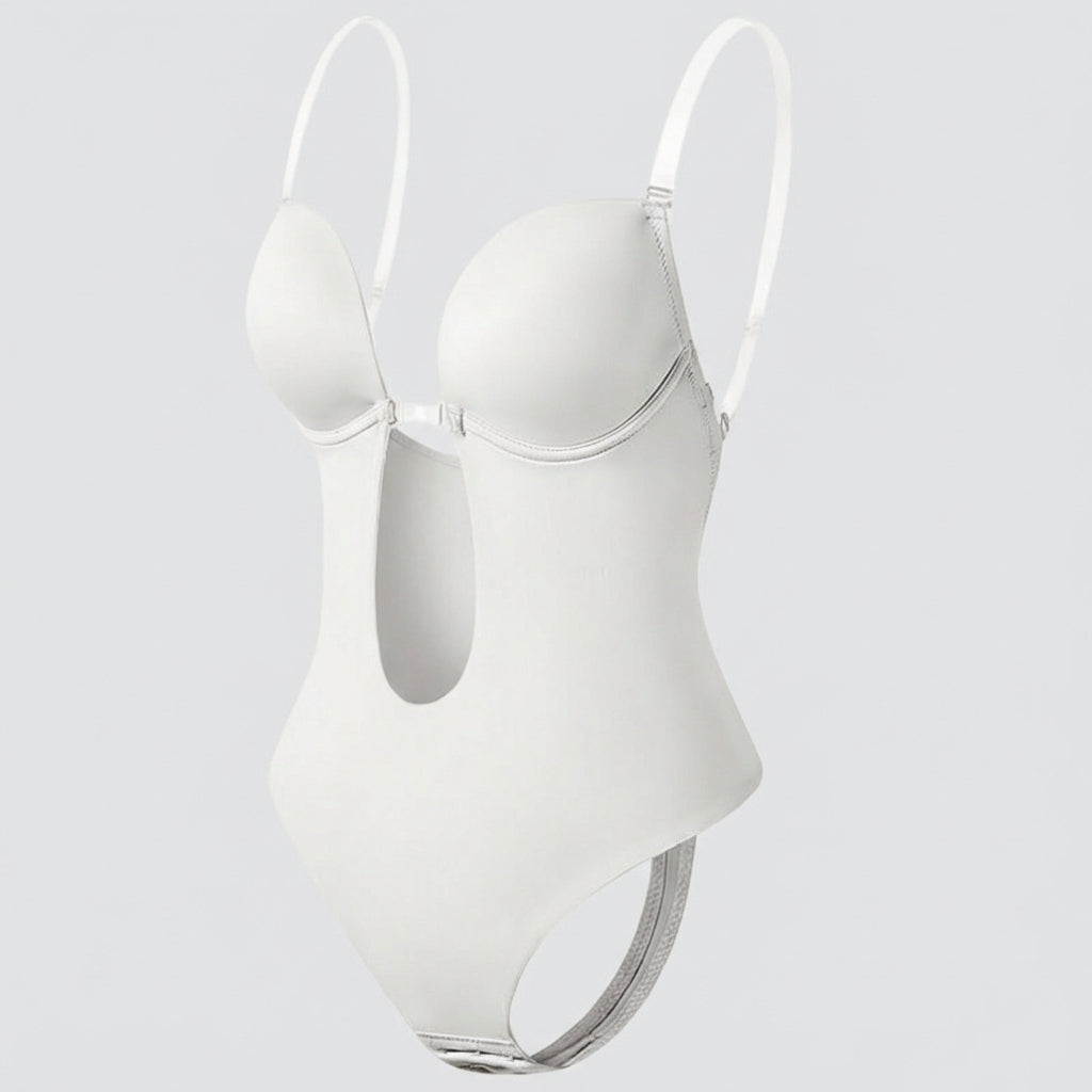 Women's Deep Plunge Backless Sculpting Bodysuit