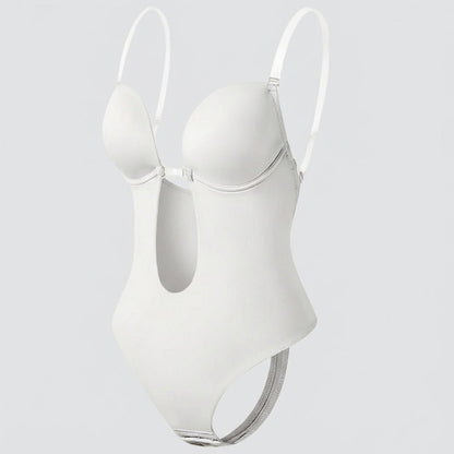 Women's Deep Plunge Backless Sculpting Bodysuit