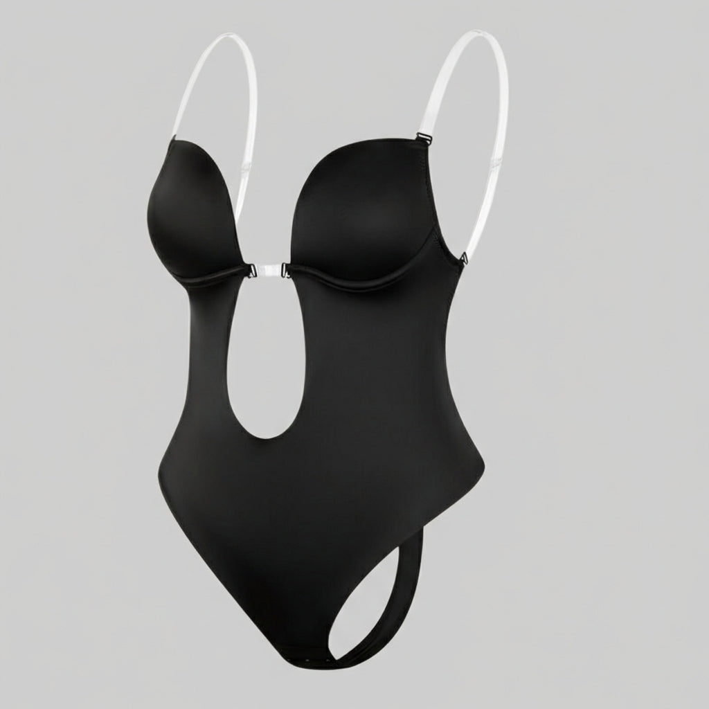 Women's Deep Plunge Backless Sculpting Bodysuit