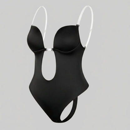 Women's Deep Plunge Backless Sculpting Bodysuit