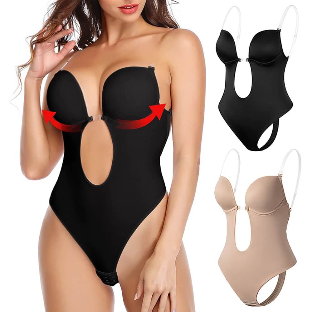 Deep V Backless Seamless Bodysuit