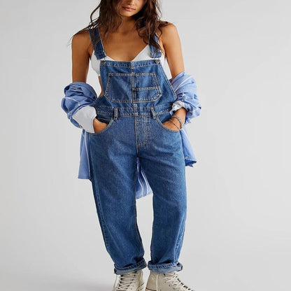Niki | Women's Loose Fit Denim Dungarees