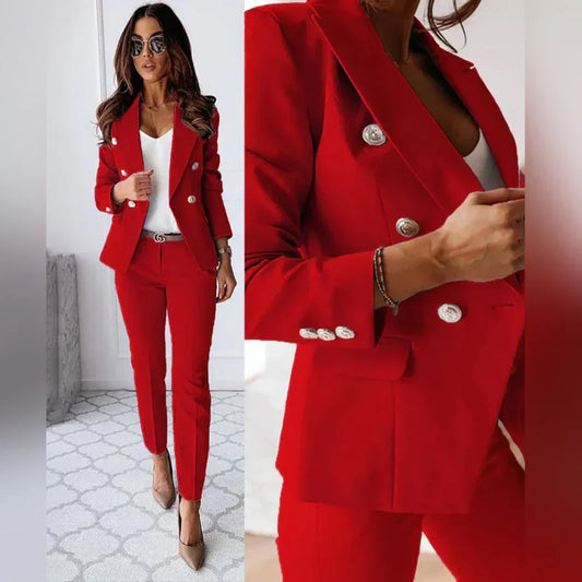 Niki | Classic Double-Breasted Suit Ensemble