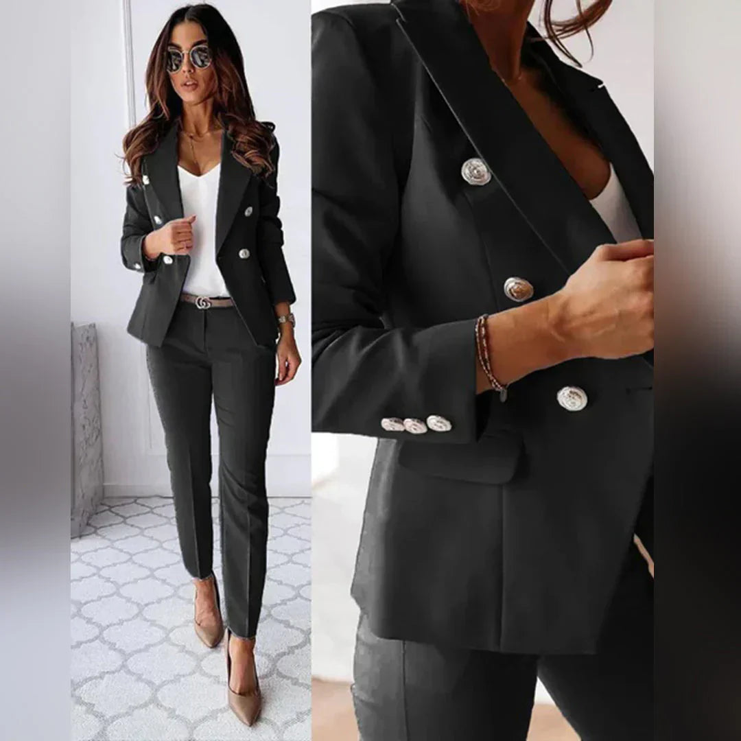 Niki | Classic Double-Breasted Suit Ensemble