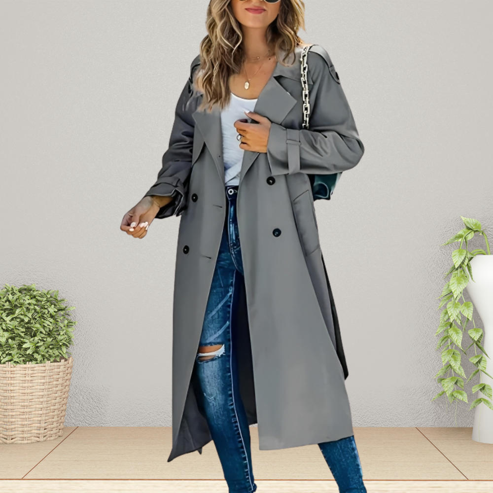 Women's Classic Double Breasted Trench Coat