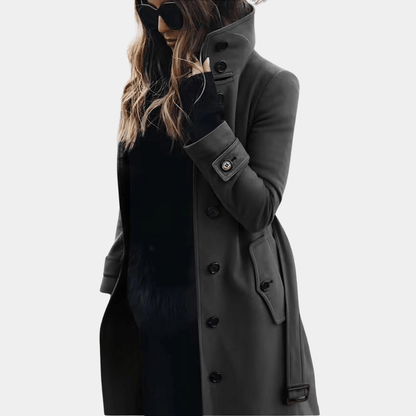 Women's Insulated Double-Breasted Trench Coat