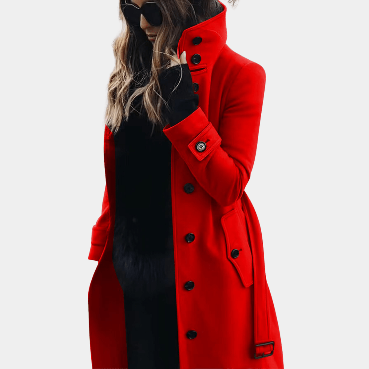 Women's Insulated Double-Breasted Trench Coat