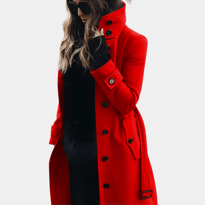 Women's Insulated Double-Breasted Trench Coat