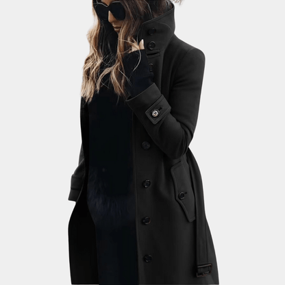 Women's Insulated Double-Breasted Trench Coat