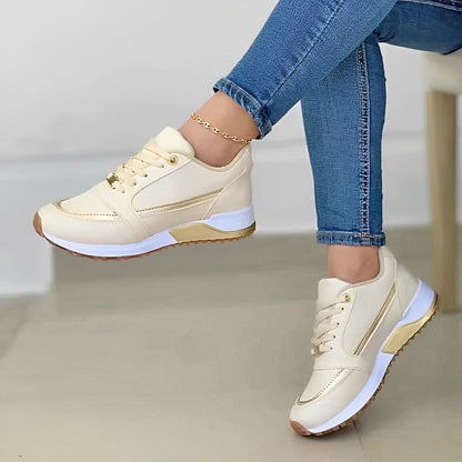 Women's Sneakers with Metallic Accents and Cushioning
