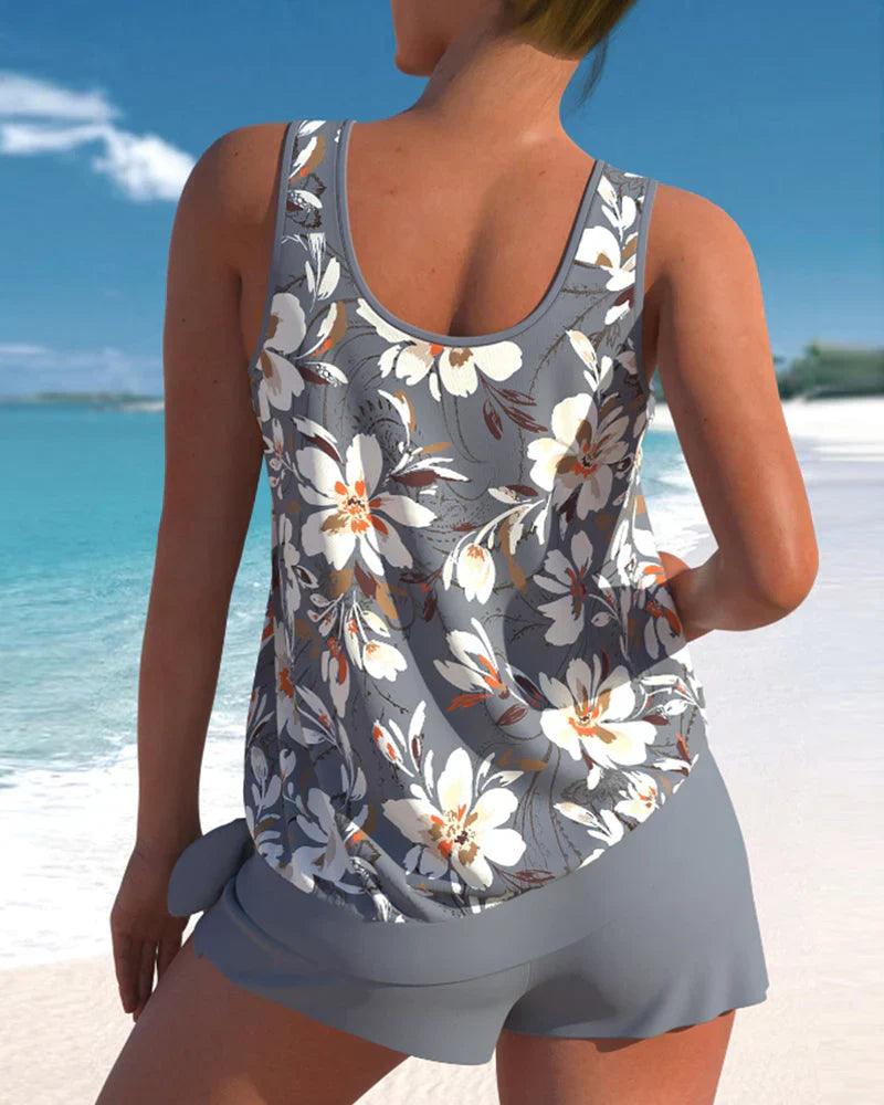 Niki | Women's Floral Flattering Tankini Set