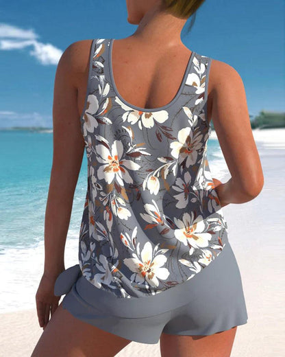Niki | Women's Floral Flattering Tankini Set