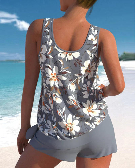 Niki | Women's Floral Flattering Tankini Set