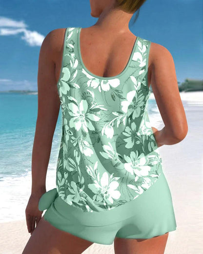Niki | Women's Floral Flattering Tankini Set
