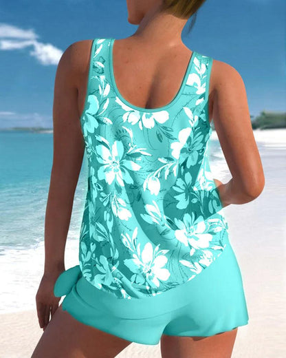 Niki | Women's Floral Flattering Tankini Set
