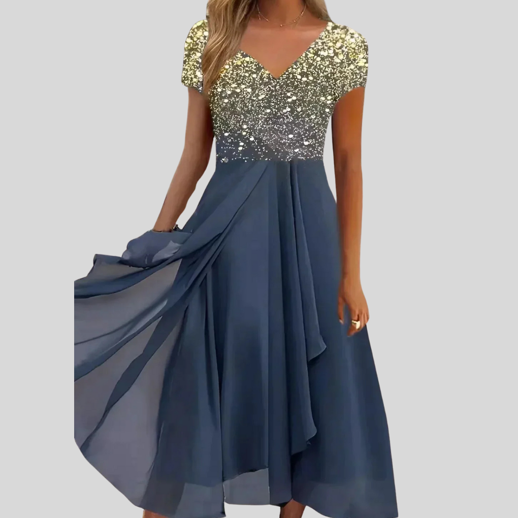 Niki | Women's Elegant Floral Midi Dress