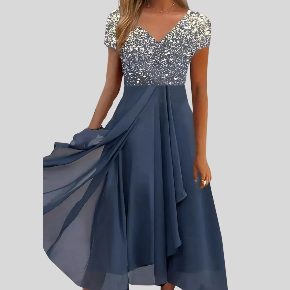 Niki | Women's Elegant Floral Midi Dress