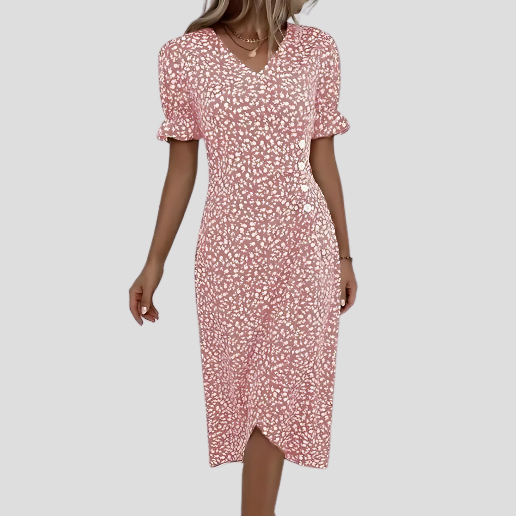 Niki | Women's Floral Print Midi Wrap Dress