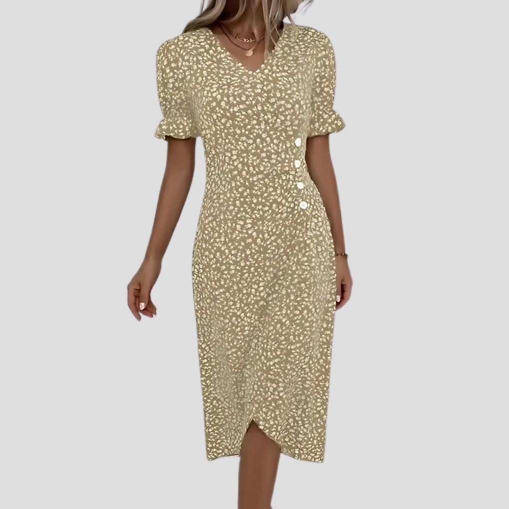 Niki | Women's Floral Print Midi Wrap Dress