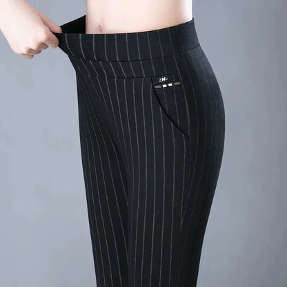 Niki | Women's High-Waist Striped Dress Pants