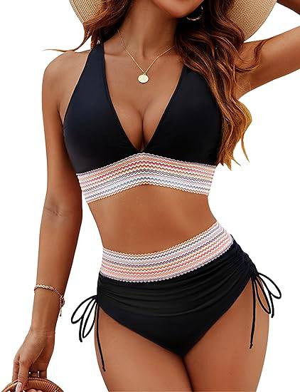 Niki | High Waist Ruched Bikini Swimsuit
