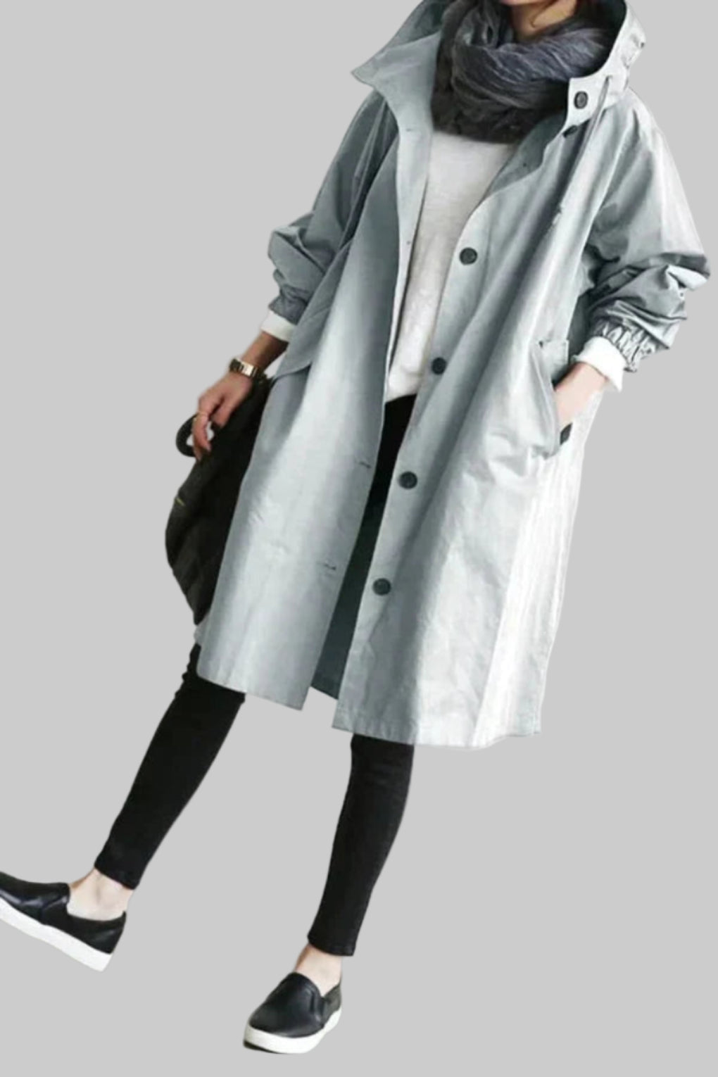 Niki | Hooded Water-Resistant Trench Coat for All Occasions