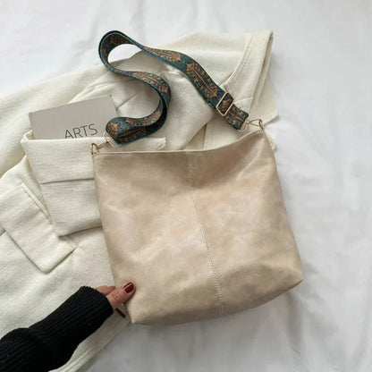 Niki | Women's Leather Hobo Bag with Bohemian Strap