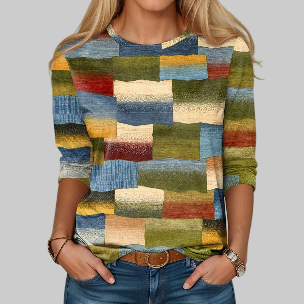 Patchwork Long Sleeve Tee