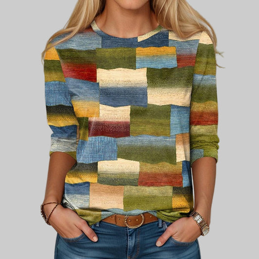 Patchwork Long Sleeve Tee