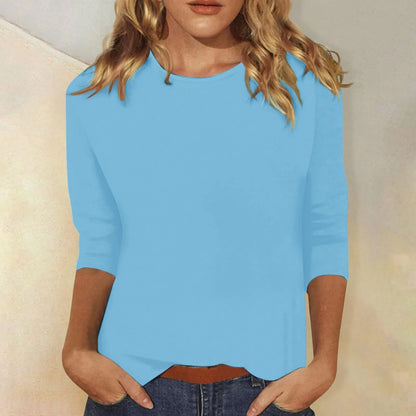 Niki | Women's Soft Cotton Crew Neck Long Sleeve Tee