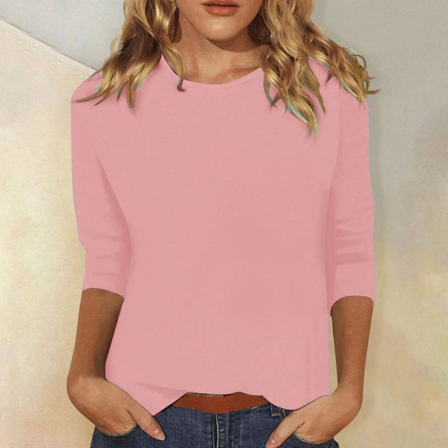 Niki | Women's Soft Cotton Crew Neck Long Sleeve Tee