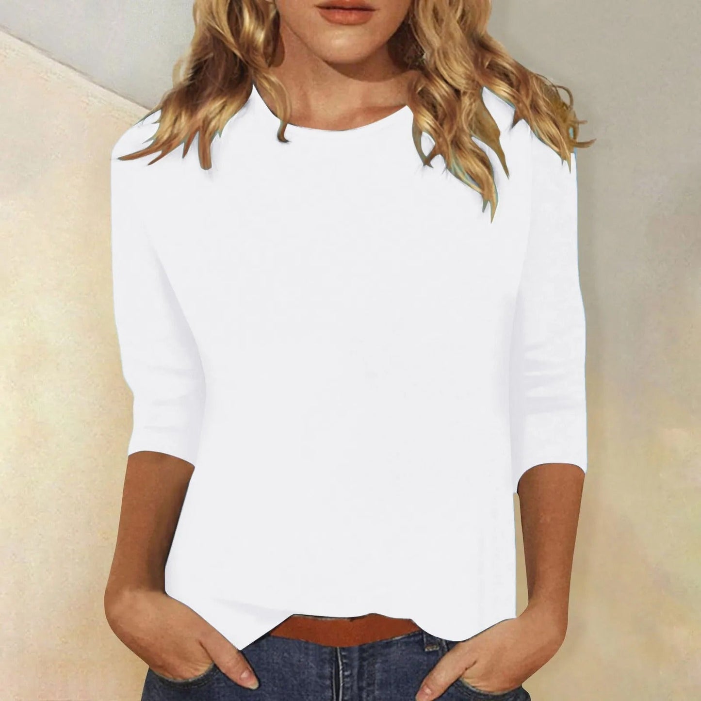 Niki | Women's Soft Cotton Crew Neck Long Sleeve Tee