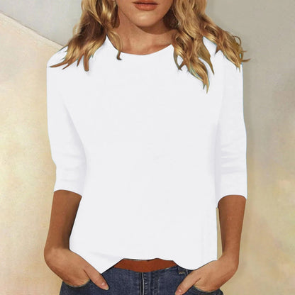 Niki | Women's Soft Cotton Crew Neck Long Sleeve Tee