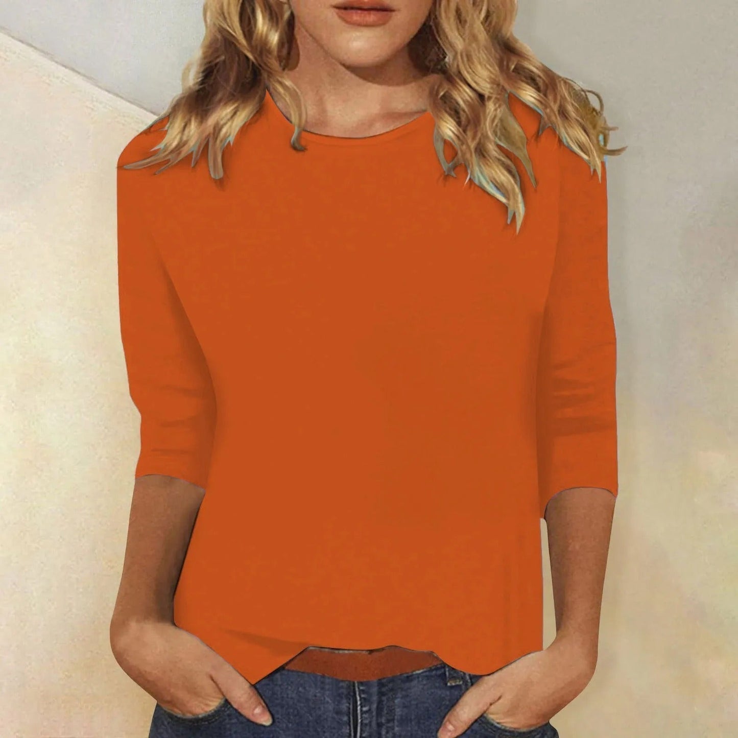 Niki | Women's Soft Cotton Crew Neck Long Sleeve Tee