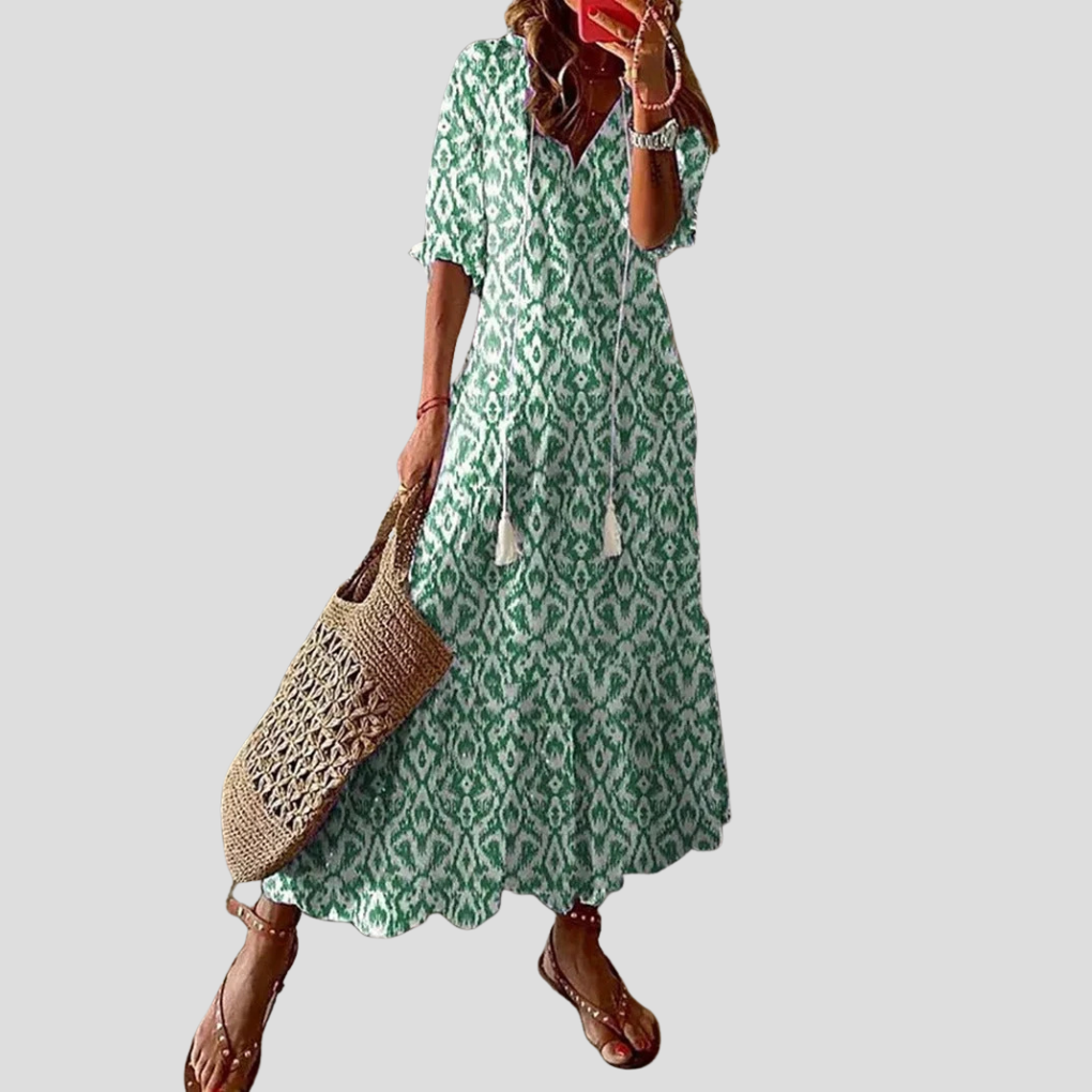 Maxi Dress with Tiers for a Bohemian Look