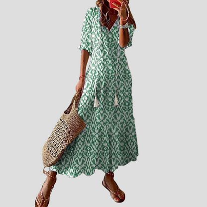 Maxi Dress with Tiers for a Bohemian Look