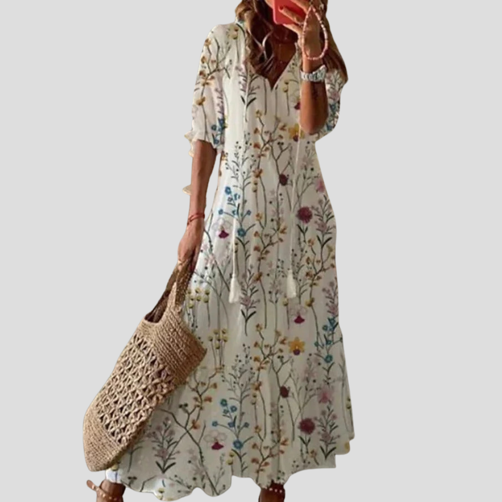 Maxi Dress with Tiers for a Bohemian Look