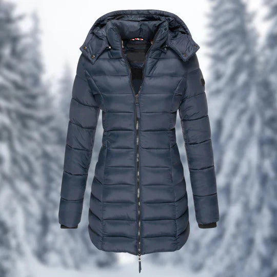 Niki | Women's Mid-Length Insulated Puffer Coat with Hood