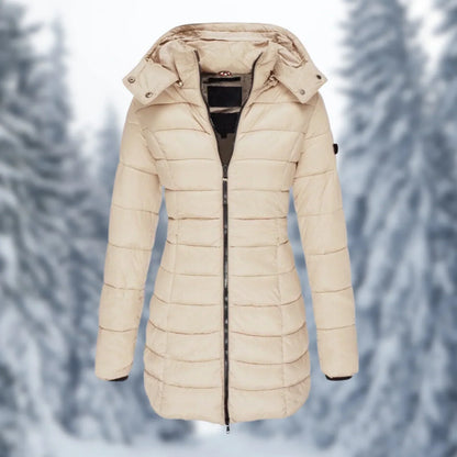Niki | Women's Mid-Length Insulated Puffer Coat with Hood