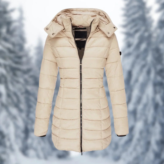 Niki | Women's Mid-Length Insulated Puffer Coat with Hood